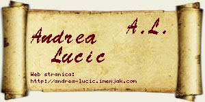 Andrea Lučić vizit kartica